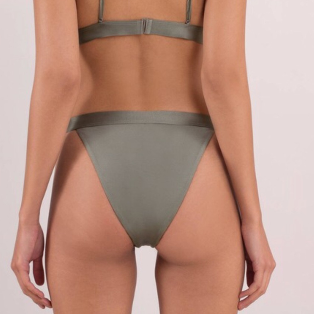 Olive green swim bottoms